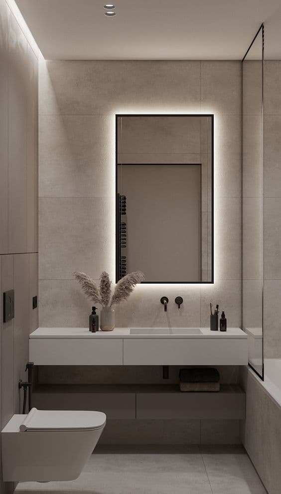 Modern Minimalist Bathroom Tile — image 1