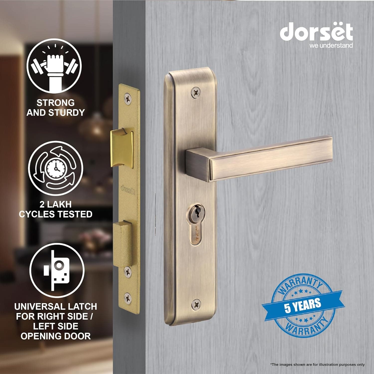 Dorset Kaira Antique Mortize Lock — image 3