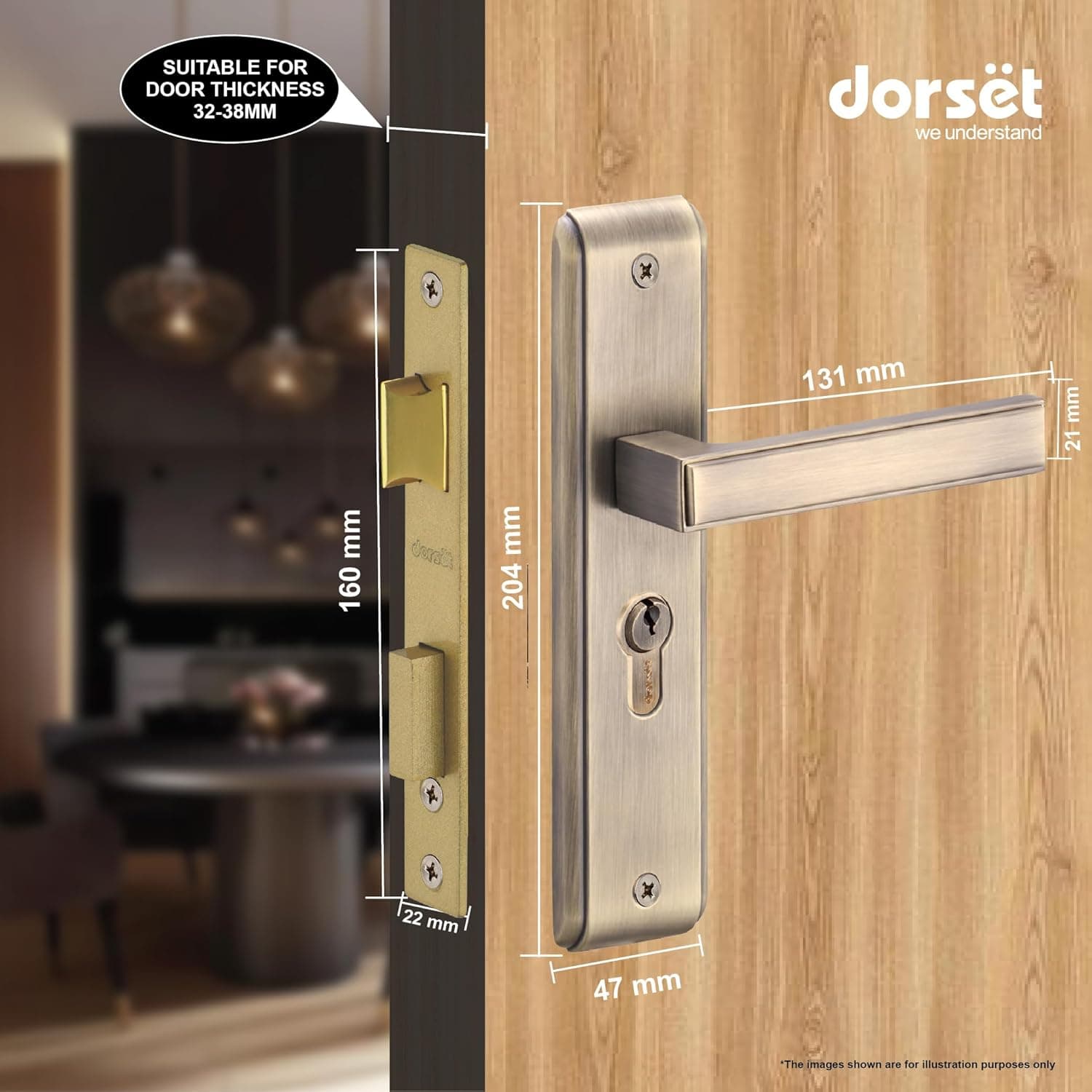 Dorset Kaira Antique Mortize Lock — image 4