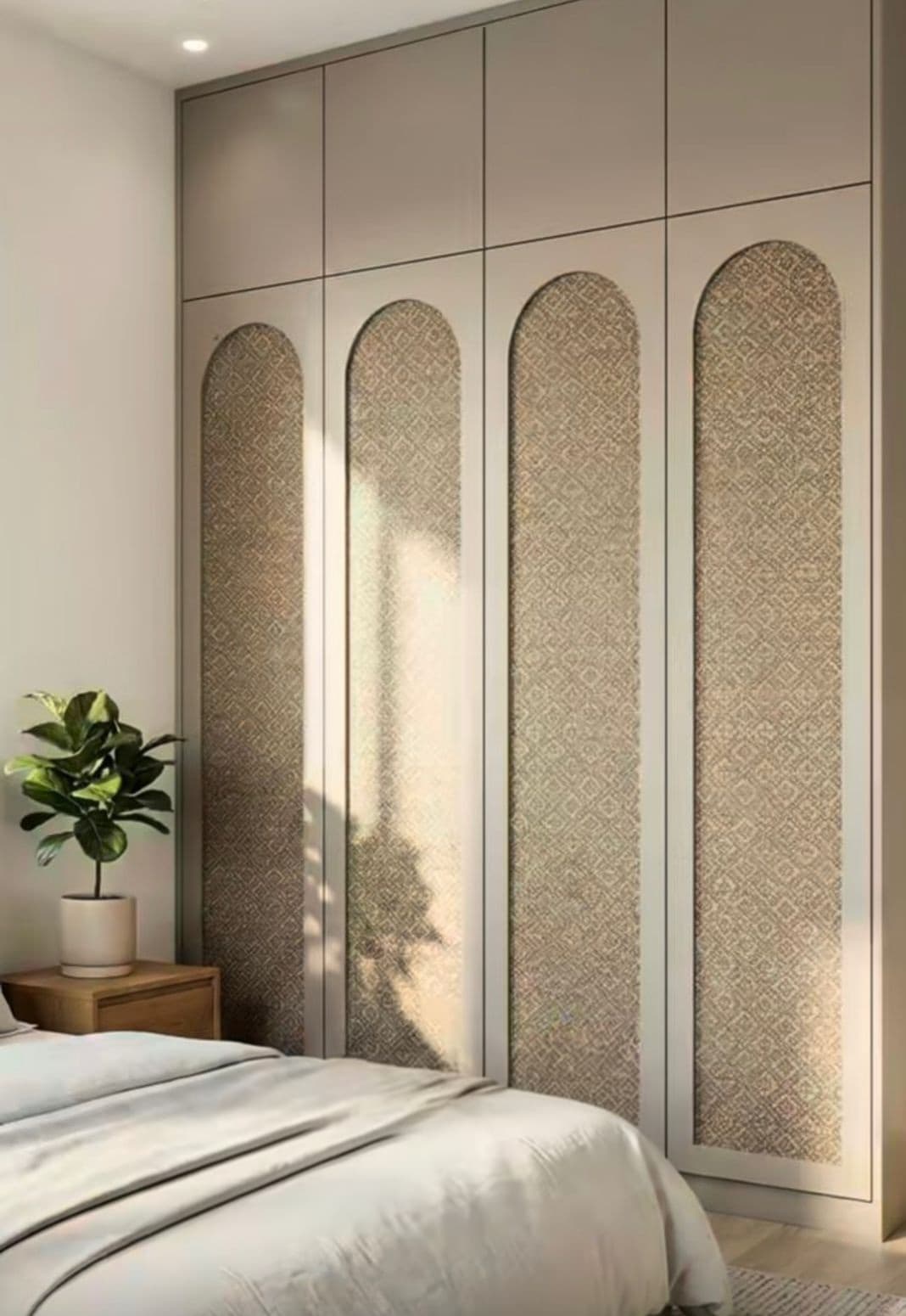 Arched Panel cane Mica Wardrobe — image 1