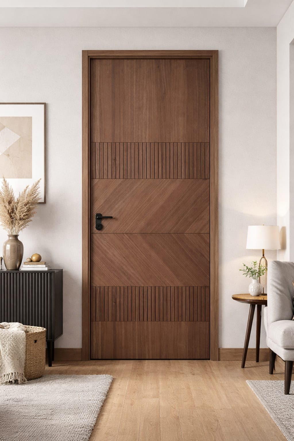 Teak venner door — image 1
