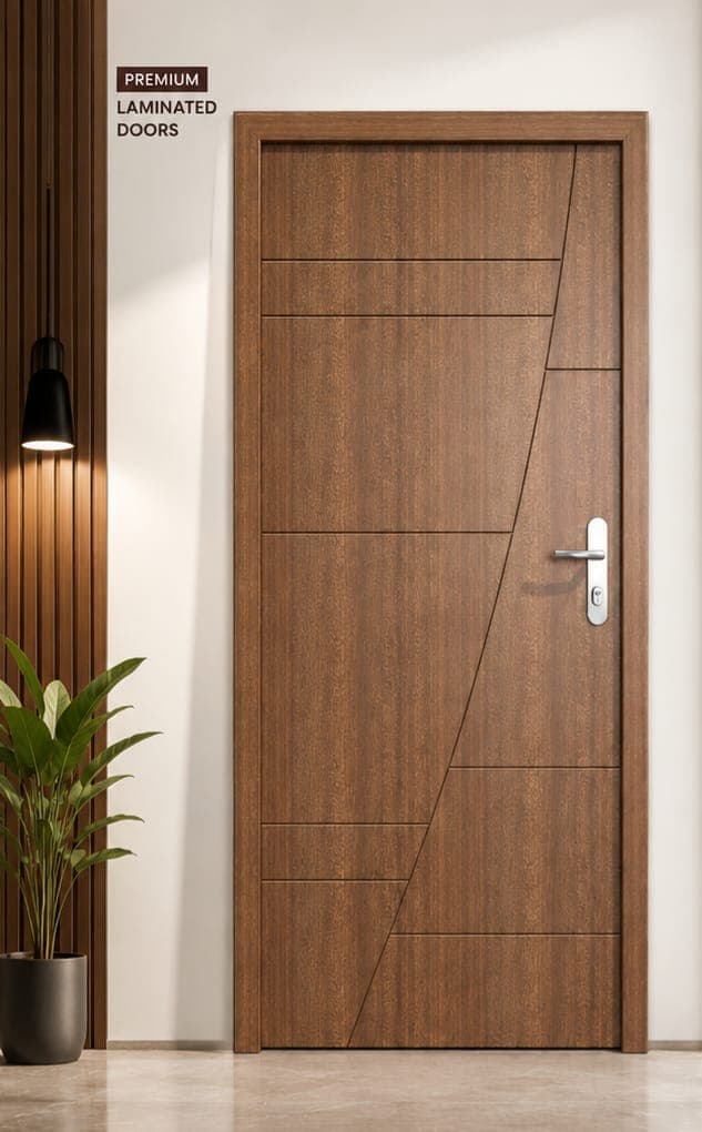 UBuild Nova Line Laminated Door – Walnut Finish — image 1