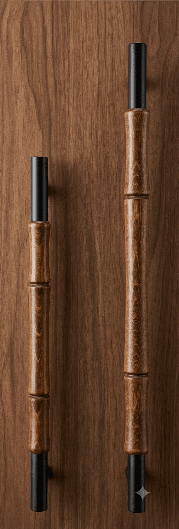 VD 3028 Black/Wood Door Handle — image 2